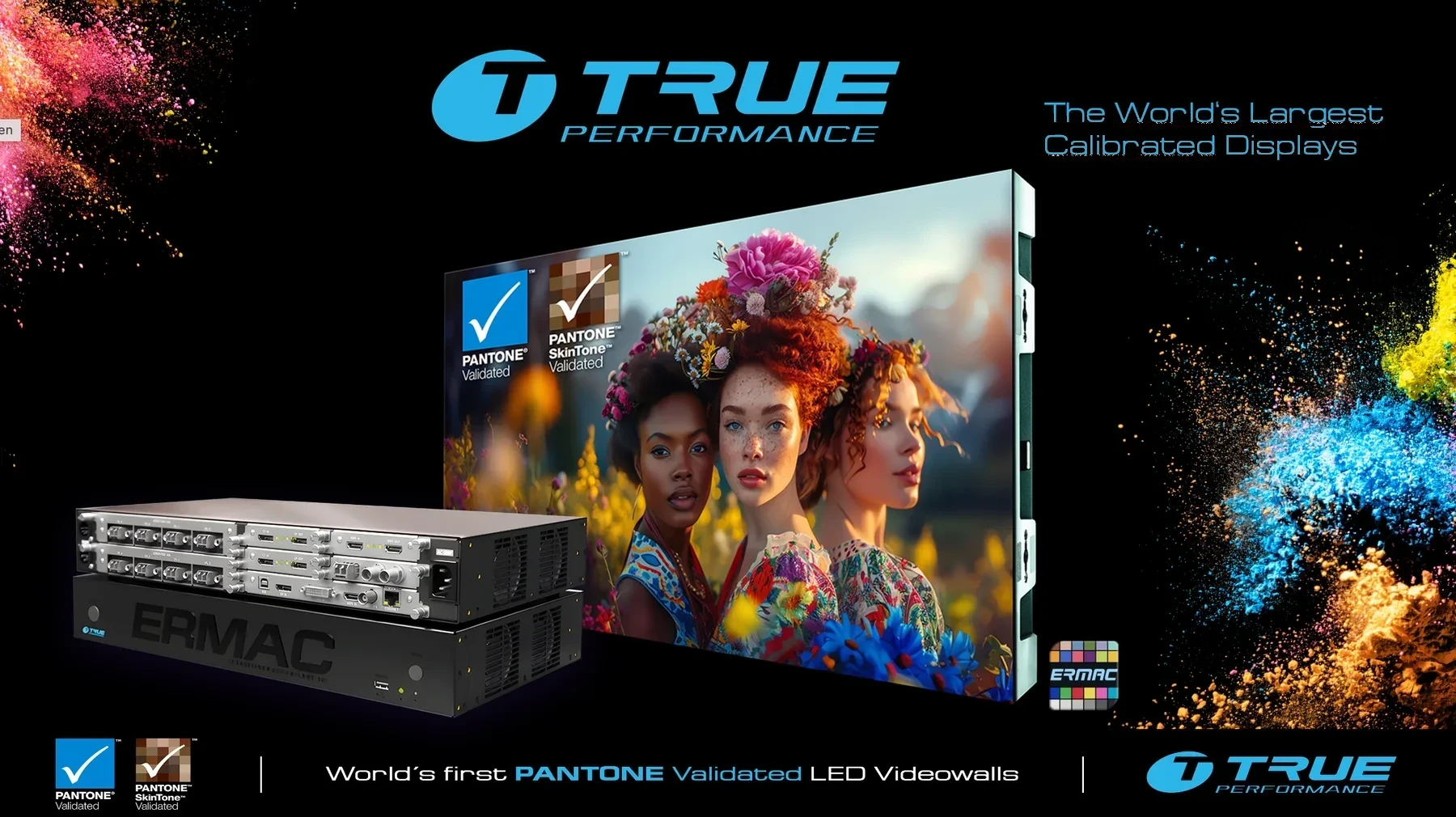ERMAC SPU-32 processor in front of a Pantone validated TRUE dvLED wall