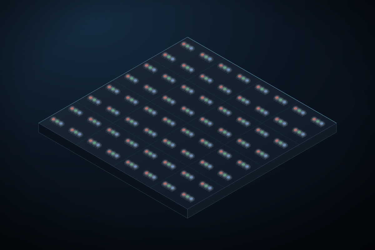MIP package with individually packaged micro LED chips placed on the board